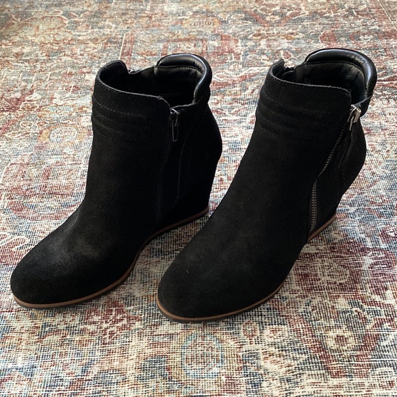 Stacked Wedge Booties - Picture 4 of 6